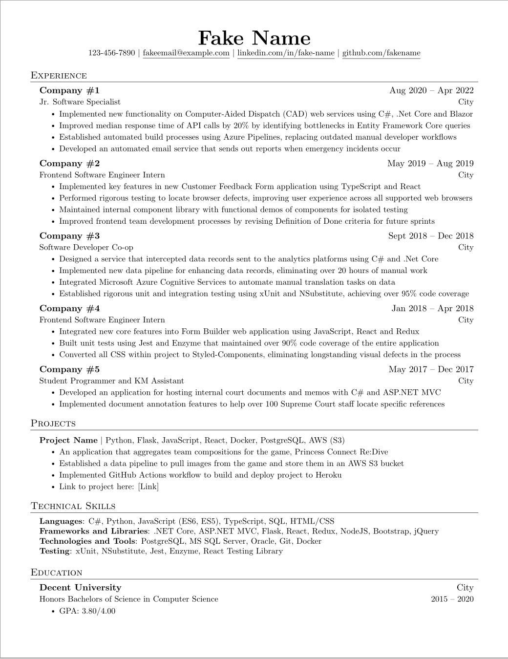 Clean Resume CV